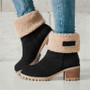 2020 Winter Boots Women Shoes Warm Comfortable Casual Snow Boots Round Toe Female Plush Mid Heel Boots Ladies Mid-Calf Boots
