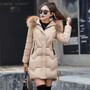 Winter Jacket Women Cotton Coat 2020 New Thick Warm Women Hooded Parka Female Outerwear Women Fashion Big Fur Collar Down Jacket