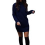 Turtleneck Long Sleeve Sweater Dress Women Autumn Winter Loose Tunic Knit Pullovers Sweater Casual Knitted Dresses upgrade