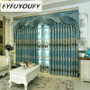 FYFUYOUFY European style curtain for living room bedroom windows fabric Luxurious embroidery tulle curtains blackout curtains