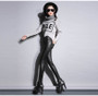 Leather Winter leggings Velvet Women High Waist