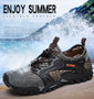 Summer Breathable Men Hiking Shoes Suede + Mesh Outdoor Sneakers