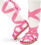 2018 Newborn Infant Baby Girl PU Leather High Bandage Sandals Summer Shoes