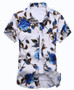 Summer Trend Men's Floral Shirts Cotton Short Sleeve Casual Hawaii Shirt