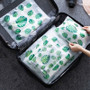 Transparent Plant Cosmetic Bag Travel Makeup Case Women Zipper