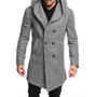 ZOGGA New Spring Autumn Mens Trench Coat Jacket Plus Size Black Gray Outwear Casual Long Hooded Overcoat Jackets for Men Clothes