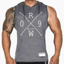 Men bodybuilding Sleeveless hoodie Tank top Sweatshirt gyms Fitness workout Cotton Sportswear male Brand Hooded vest clothing