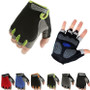 Cycle zone 1Pair Gray/Black Men Semi fingerless Gloves Cycling Gloves for Bike Bicycle With Gel Padded Lycra Workout Mittens