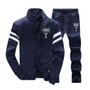 EU SIZE Men Tracksuit Set Running Sports Fitness Sportswear Male 2 Pieces Sweatshirt+pant Mens Clothing Chandal Hombre Plus Size