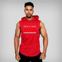 Men Bodybuilding Stringer Hoodie Tank top Workout Singlet Fitness Sleeveless Shirt