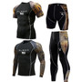 Men Compression Sports Suits Quick Dry Running Sets Sports Joggers Training Fitness Tracksuits