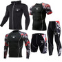 Men Compression Sports Suits Quick Dry Running Sets Sports Joggers Training Fitness Tracksuits