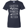 Grateful Thankful Blessed Feather T-Shirt