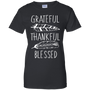 Grateful Thankful Blessed Feather T-Shirt