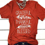 Grateful Thankful Blessed Feather T-Shirt