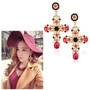 Boho Style Elegent Cross Drop Earrings