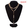 Multilayer Crystal Rhinestone Chain Necklace