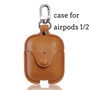 Luxury Soft For Apple Airpods Case Accessories Luxury Leather Case For AirPods 2 pro Earphone 3 Black Cover With Keychain hook