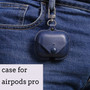 Luxury Soft For Apple Airpods Case Accessories Luxury Leather Case For AirPods 2 pro Earphone 3 Black Cover With Keychain hook