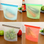 Reusable Silicone Food Bag Hermetic Bags Fruit Meat Storage Bag Refrigerator Storage Freezer Bags Kitchen Organizer 23*18CM