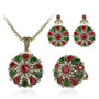 Crystal Flower Necklace Fashion Earring.