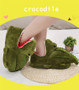 Slippers Cute Crocodile Flat Shoes Indoor Warm Fur Shoes