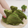 Slippers Cute Crocodile Flat Shoes Indoor Warm Fur Shoes