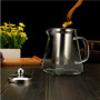 Glass Teapot With Stainless Steel Infuser Tea Pot Square Clear Kettle