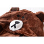 Bear Onesie Slippers Women Pajama Funny Festival Party Fancy Zipper Button Overalls