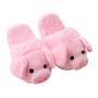 Winter Women Warm Indoor Slippers Pink Pig Cute Women's Soft Furry Plush Woman Comfort House Shoes