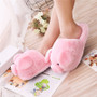 Winter Women Warm Indoor Slippers Pink Pig Cute Women's Soft Furry Plush Woman Comfort House Shoes