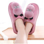 Women's Winter Slippers Cute Cat Women Warm Plush Slip On Flat Female Soft Shoes Ladies House Shoe