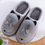 Women's Winter Slippers Cute Cat Women Warm Plush Slip On Flat Female Soft Shoes Ladies House Shoe