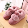 Winter Slippers Women Furry Slides Lovely Plush Rabbit Ball Cotton Shoes Thick Bottom Home Shoes Warm