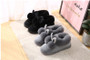 Winter Slippers Women Furry Slides Lovely Plush Rabbit Ball Cotton Shoes Thick Bottom Home Shoes Warm