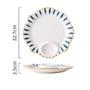 Dumpling plate with vinegar plate, ceramic Japanese sushi plate, cold dish, snack plate, creative partition plate, household