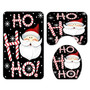 4Pcs Bathroom Accessaries Set Christmas Decor Shower Curtain Toilet Seat Cover Flannel Mat Bathroom Product Home Decor