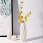 Shatterproof Vase Imitation Ceramic Flower Pot Origami Plastic Vases for Decoration Milky White Basket Arrangement Home Decor