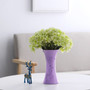 Shatterproof Vase Imitation Ceramic Flower Pot Origami Plastic Vases for Decoration Milky White Basket Arrangement Home Decor