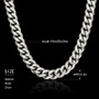 Hip Hop Jewelry Aurora Heavy Cuban Links Gold Silver Pave Rhinestone Stainless Steel Rapper Chain