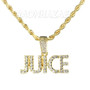 Iced Gold / Silver Buddha Pendant w/ 5mm Franco Chain / JUICE Pendant w/ 4mm Rope Chain Set