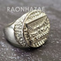 MEN Iced RING 316L STAINLESS STEEL THE LAST SUPPER GOLD / SILVER TONE CZ BLING RING