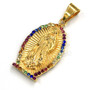 Raonhazae 316L Stainless The Virgin of Guadalupe De Lady of Gudalupe Pendant w/ 4mm Miami Cuban Chain