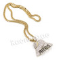 Hiphop BMF Bros Fist Brass Pendant W/ 5mm 18-30 inches Cuban Chain