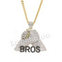 Hiphop BMF Bros Fist Brass Pendant W/ 5mm 18-30 inches Cuban Chain