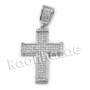 Lab diamond Micro Pave Jesus Cross Pendant w/ Miami Cuban Chain BR126