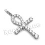 Lab diamond Micro Pave Biggie Ankh Cross Pendant w/ Miami Cuban Chain BR101