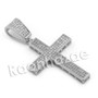 Lab diamond Micro Pave Jesus Cross Pendant w/ Miami Cuban Chain BR064