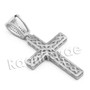 Lab diamond Micro Pave Jesus Cross Pendant w/ Miami Cuban Chain BR064