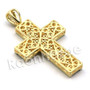 Lab diamond Micro Pave Jesus Cross Pendant w/ Miami Cuban Chain BR039